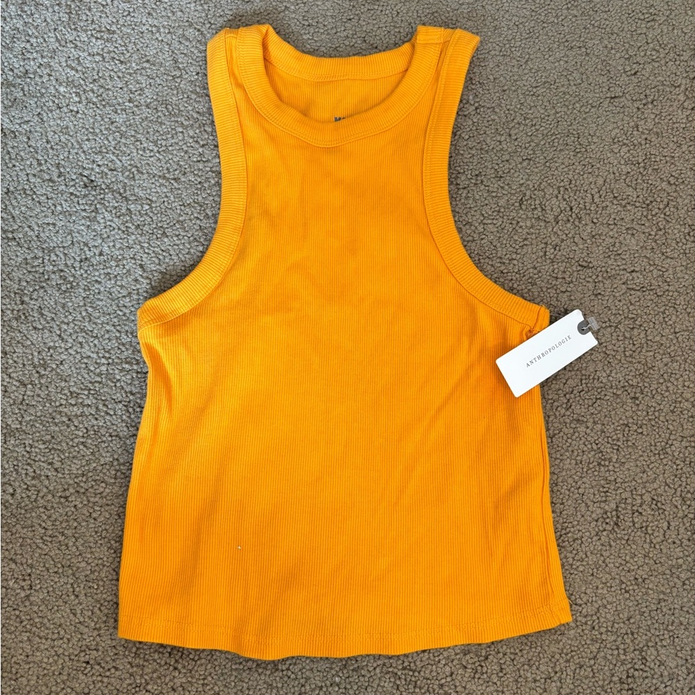 NWT- Anthropologie XS Orange Sleeveless Top